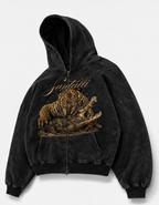 CROCO HUNT OVERSIZED ZIPPER HOODIE