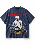 ALL EYES ON ME BLUE OVERSIZED T SHIRT