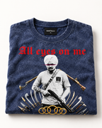 ALL EYES ON ME BLUE OVERSIZED T SHIRT