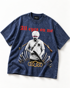 ALL EYES ON ME BLUE OVERSIZED T SHIRT