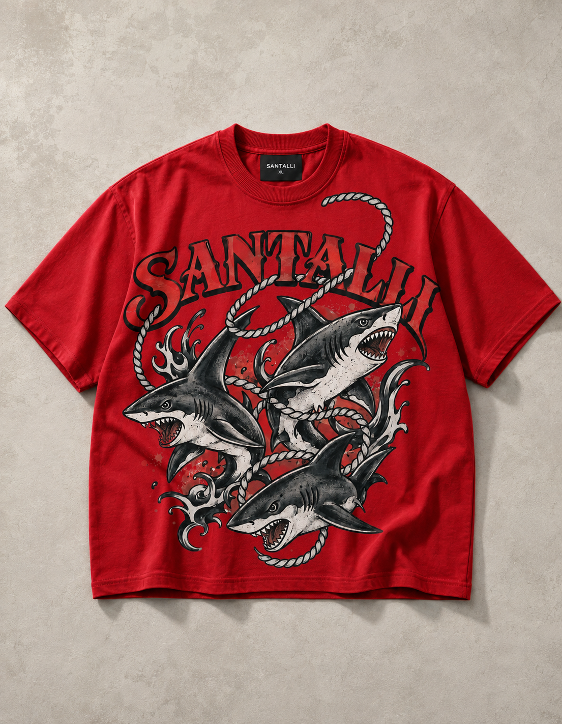 SHARK ATTACK OVERSIZED T SHIRT