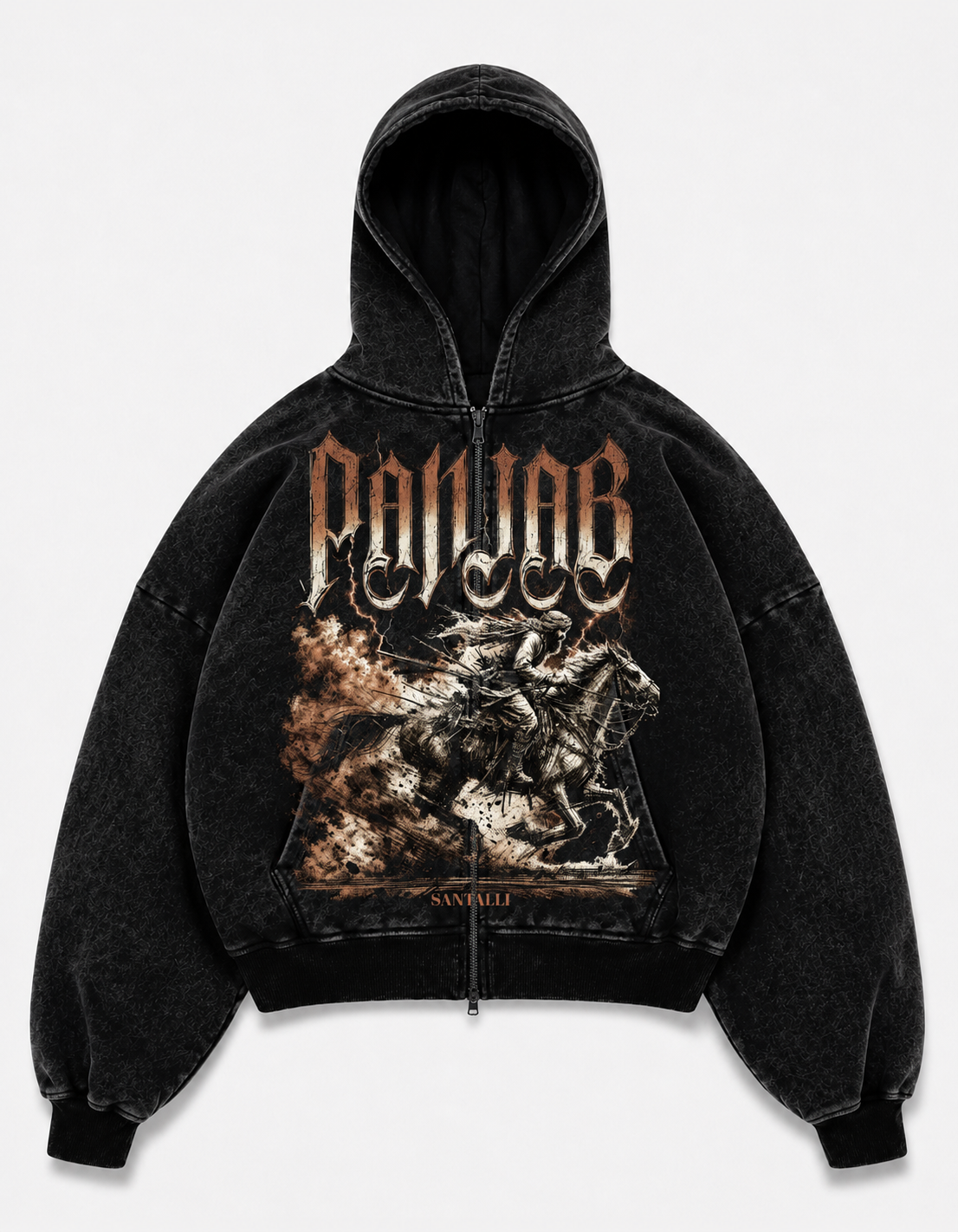 PANJAB PRIDE  OVERSIZED ZIPPER HOODIE