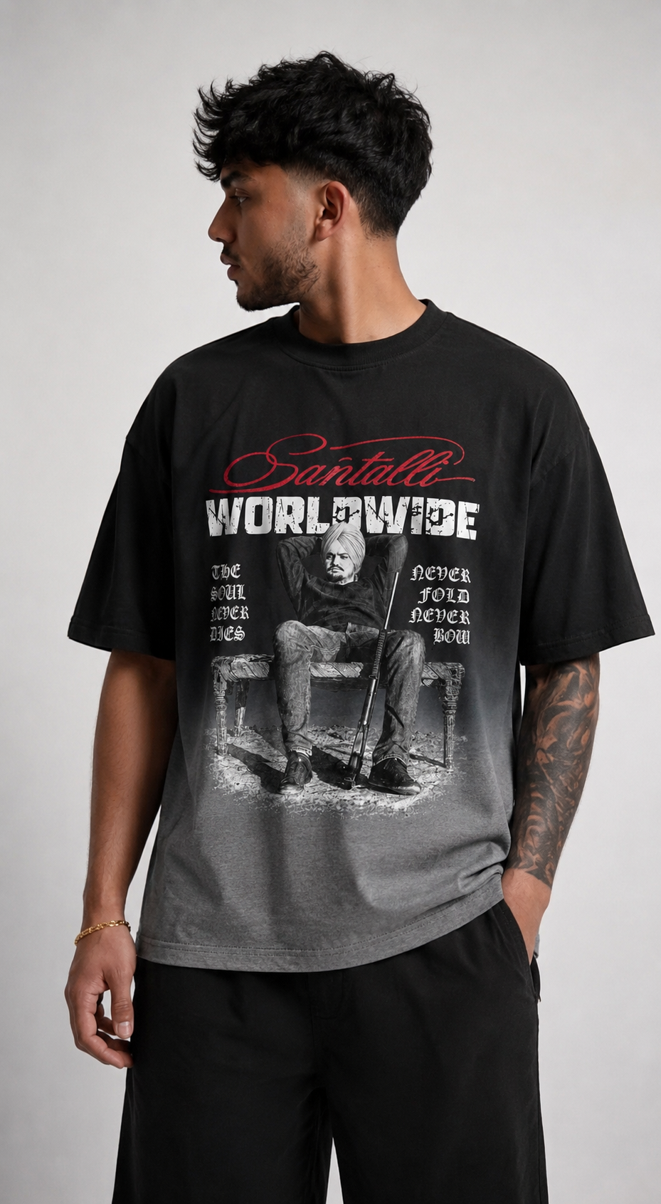 LEGEND NEVER DIE OMBRE WASHED BOXY T-SHIRT