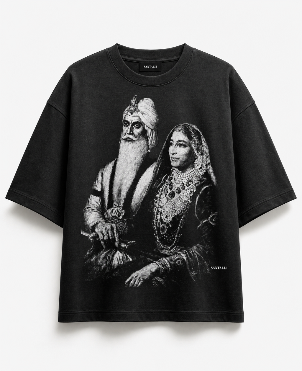 RAAJ BLACK OVERSIZED T-SHIRT