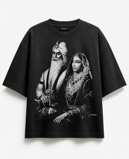RAAJ BLACK OVERSIZED T-SHIRT