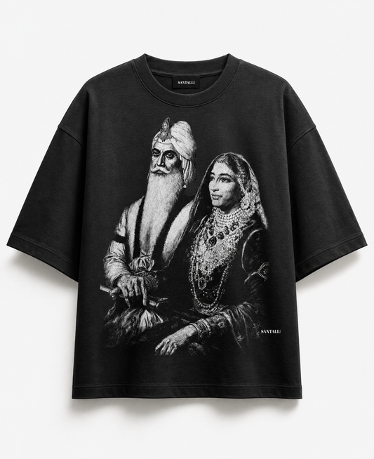 RAAJ BLACK OVERSIZED T-SHIRT