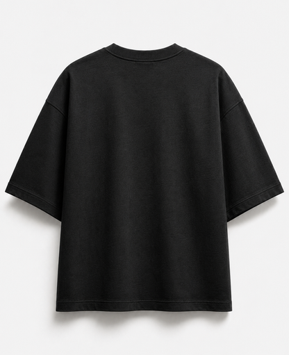 RAAJ BLACK OVERSIZED T-SHIRT
