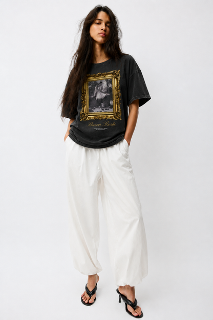 BROWN SHORTIE VINTAGE WASH TEE