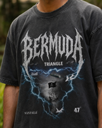 BERMUDA TRIANGLE ACID WASH OVERSIZED T-SHIRT