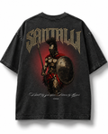 WARRIOR POWER ACID WASH OVERSIZED T-SHIRT