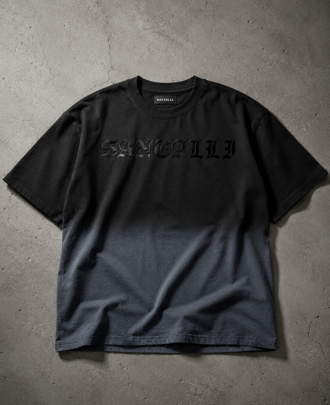 BLACK OMBRE WASH OVERSIZED T-SHIRT