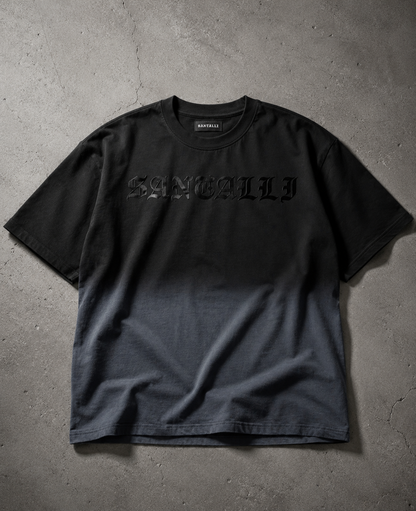 BLACK OMBRE WASH OVERSIZED T-SHIRT