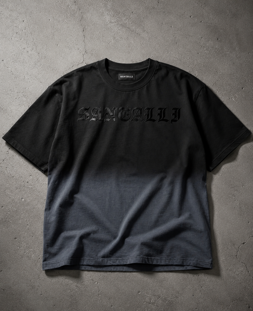 BLACK OMBRE WASH OVERSIZED T-SHIRT