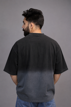BLACK OMBRE WASH OVERSIZED T-SHIRT