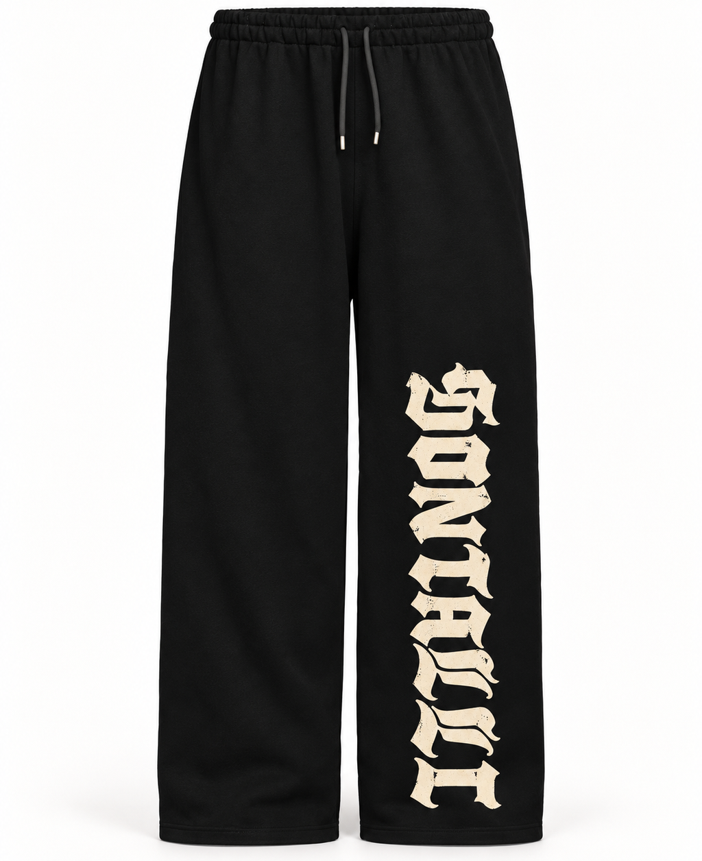SANTALLI BLACK BAGGY FIT TRACK PANT