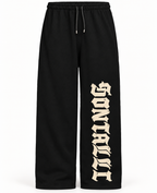 SANTALLI BLACK BAGGY FIT TRACK PANT