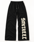 SANTALLI BLACK BAGGY FIT TRACK PANT