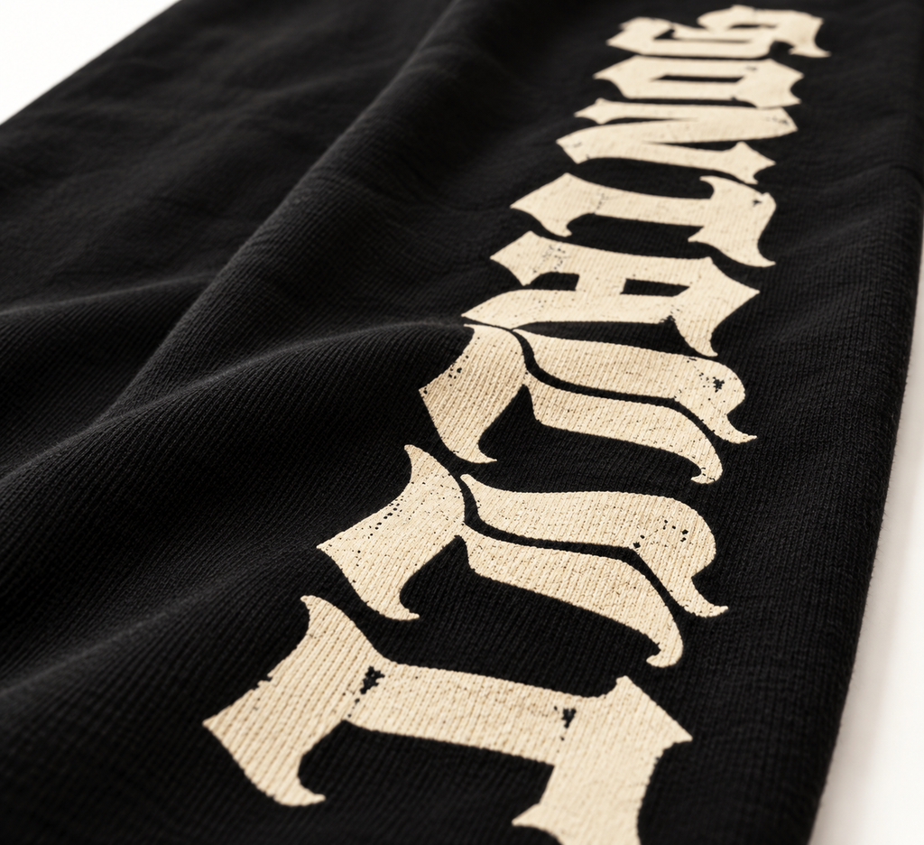 SANTALLI BLACK BAGGY FIT TRACK PANT