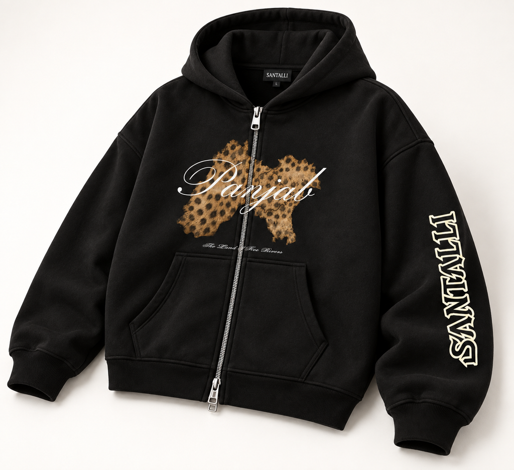 PROPERTY OF SANTALLI  OVERSIZED ZIPPER HOODIE