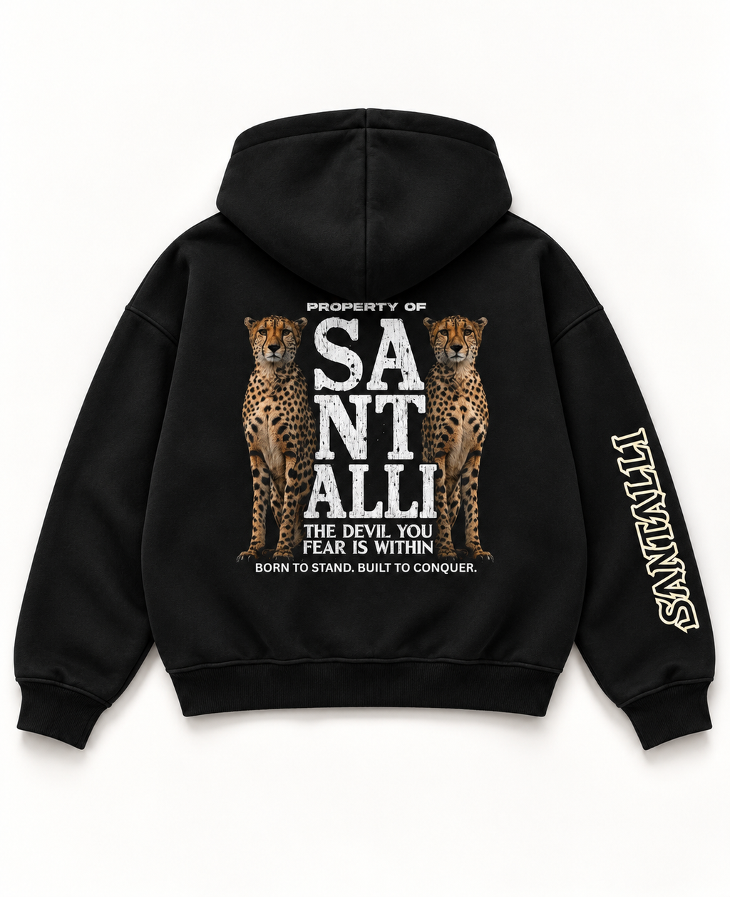PROPERTY OF SANTALLI  OVERSIZED ZIPPER HOODIE