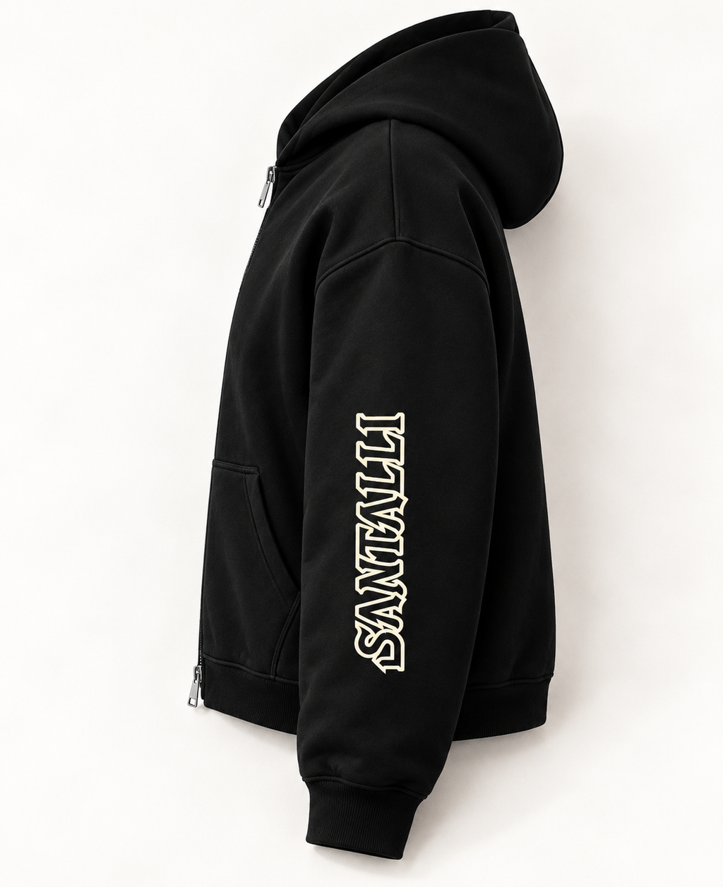 PROPERTY OF SANTALLI  OVERSIZED ZIPPER HOODIE