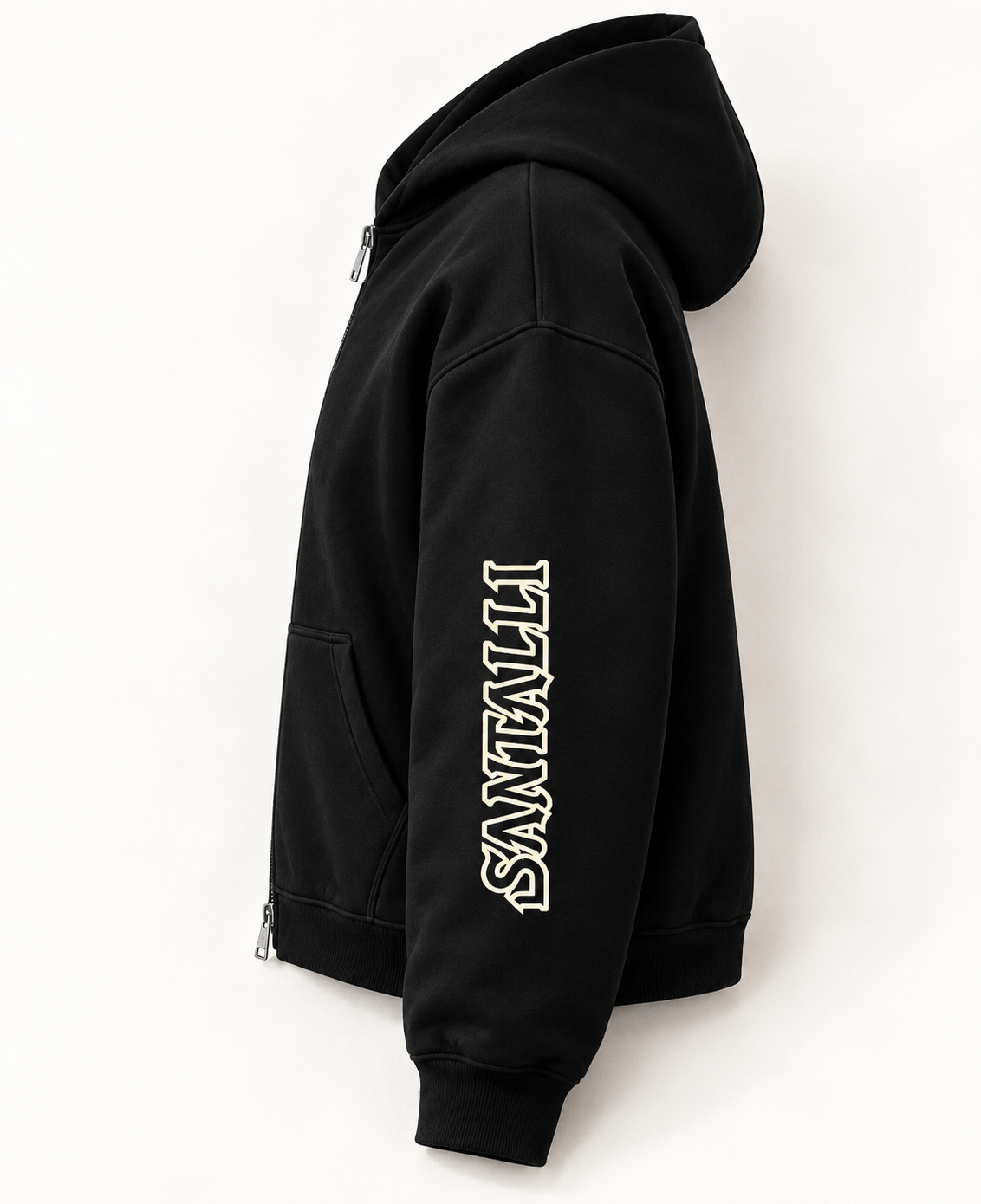 PROPERTY OF SANTALLI  OVERSIZED ZIPPER HOODIE