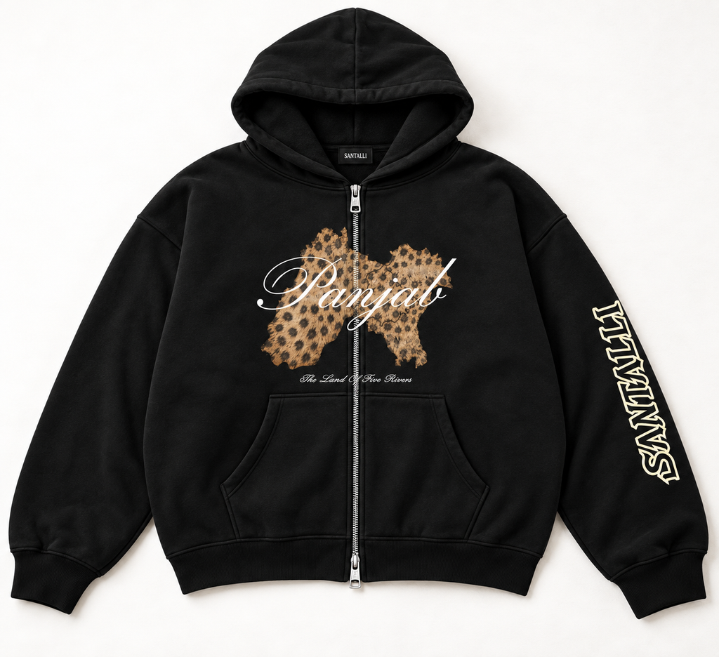 PROPERTY OF SANTALLI  OVERSIZED ZIPPER HOODIE