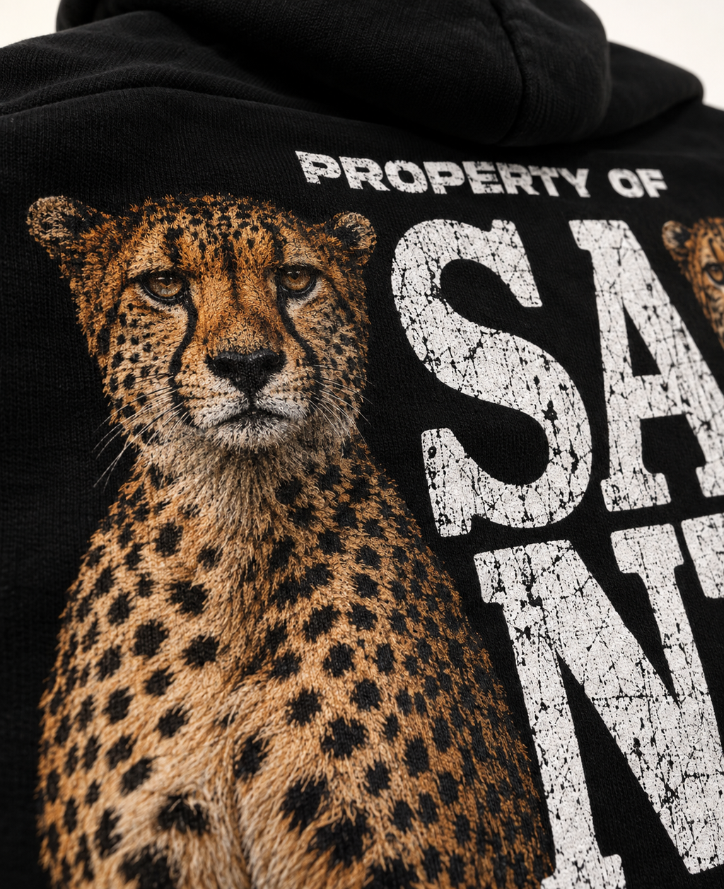 PROPERTY OF SANTALLI  OVERSIZED ZIPPER HOODIE