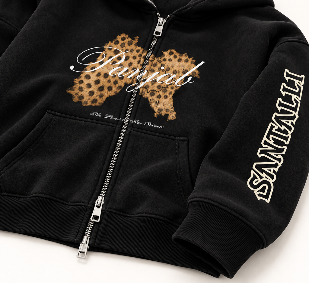 PROPERTY OF SANTALLI  OVERSIZED ZIPPER HOODIE
