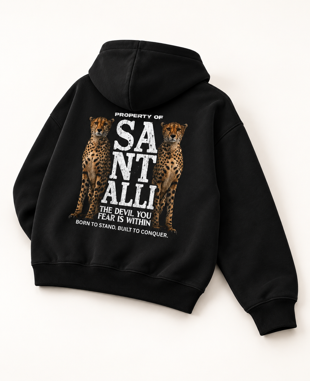 PROPERTY OF SANTALLI  OVERSIZED ZIPPER HOODIE