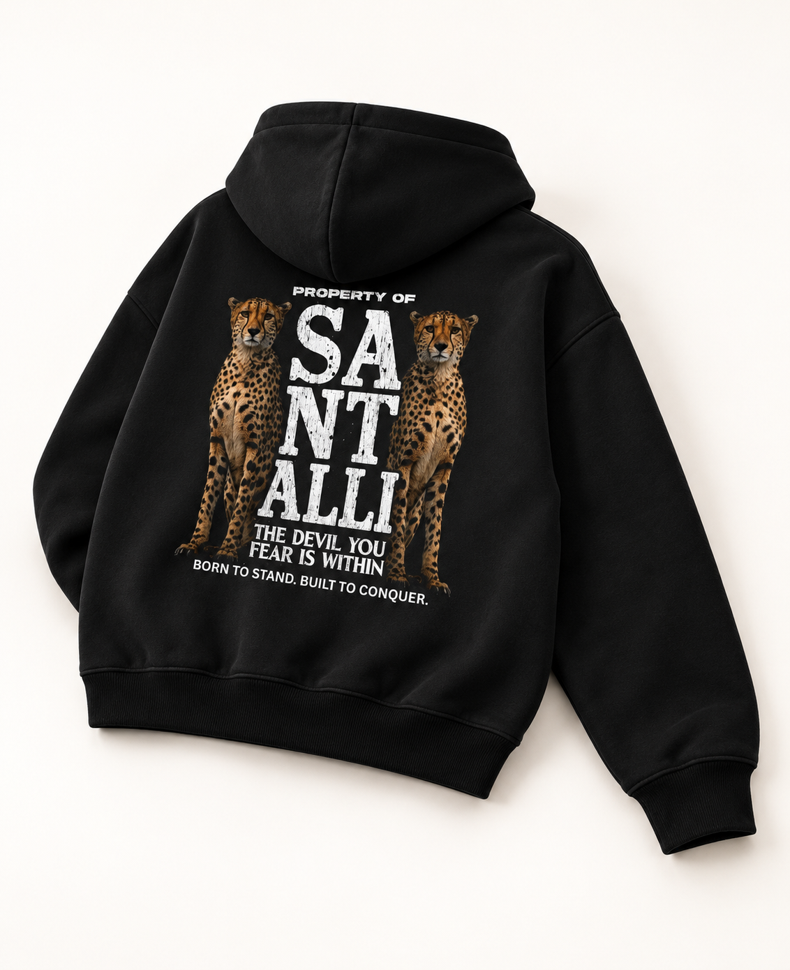 PROPERTY OF SANTALLI  OVERSIZED ZIPPER HOODIE