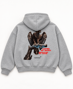 HATED BY MANY ZIPPER OVERSIZED BOXY HOODIE