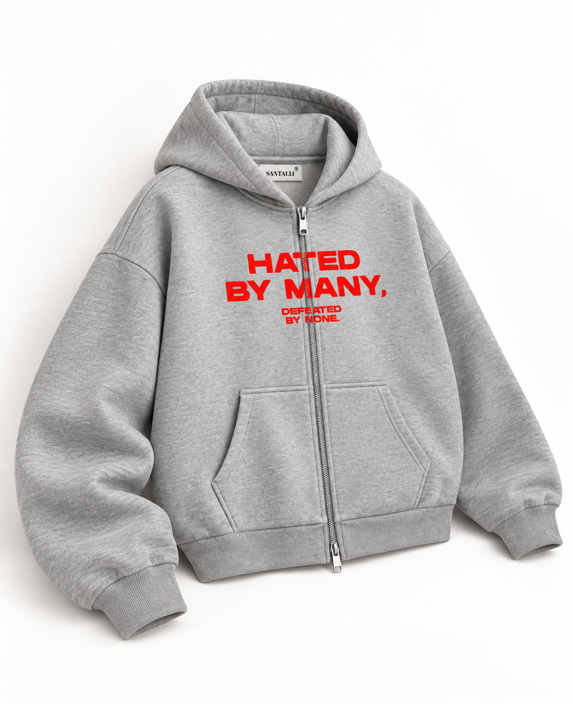 HATED BY MANY ZIPPER OVERSIZED BOXY HOODIE