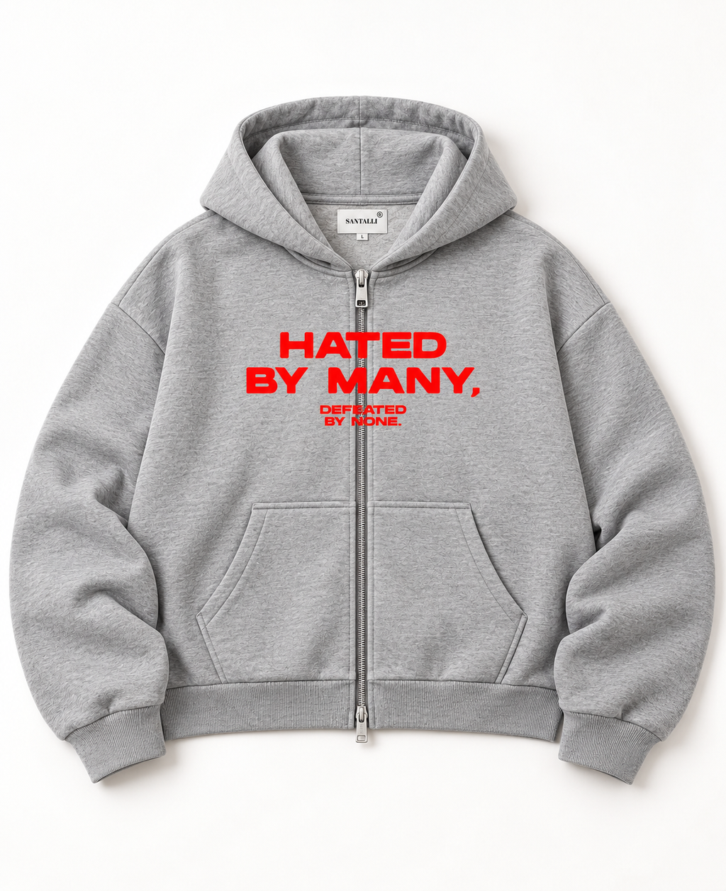 HATED BY MANY ZIPPER OVERSIZED BOXY HOODIE