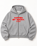 HATED BY MANY ZIPPER OVERSIZED BOXY HOODIE