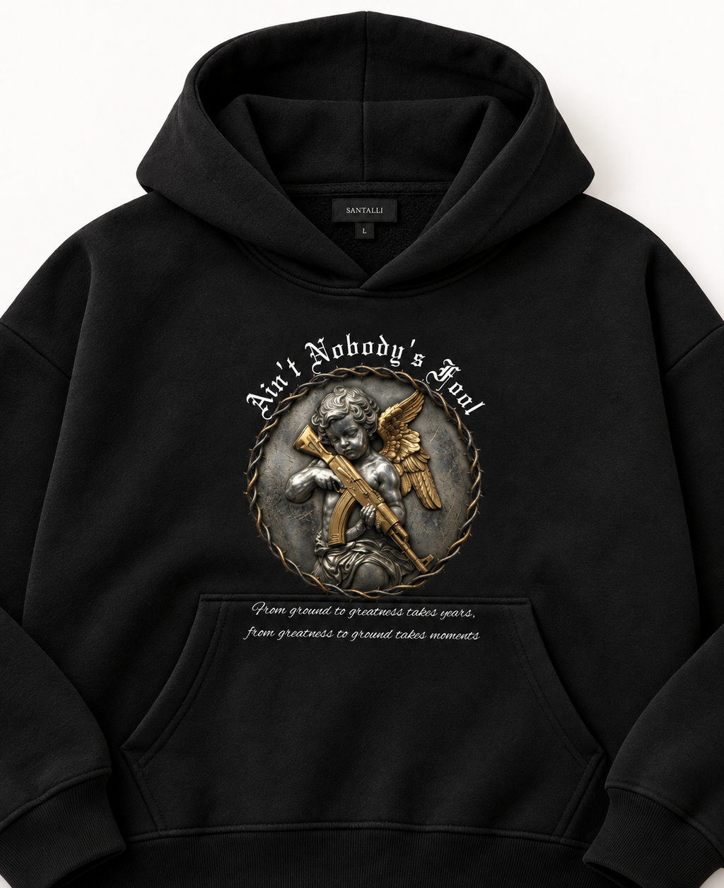 NOBODY FOOL OVERSIZED BOXY HOODIE
