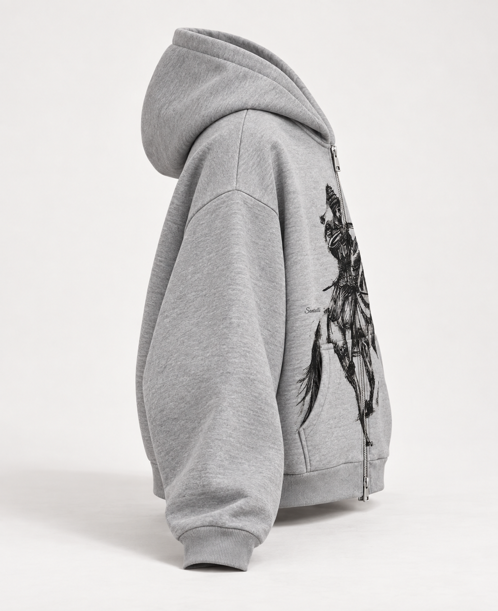 SHOOTER OVERSIZED ZIPPER BOXY HOODIE