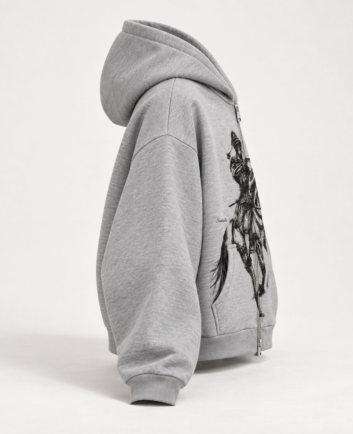 SHOOTER OVERSIZED ZIPPER BOXY HOODIE