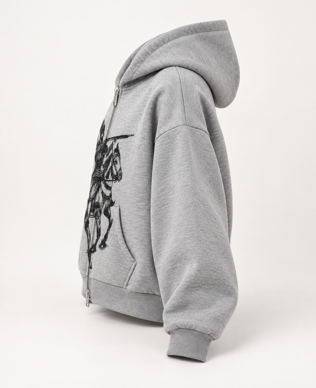 SHOOTER OVERSIZED ZIPPER BOXY HOODIE