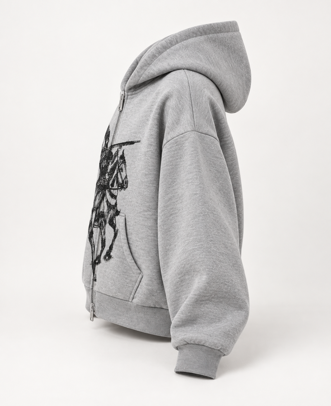 SHOOTER OVERSIZED ZIPPER BOXY HOODIE