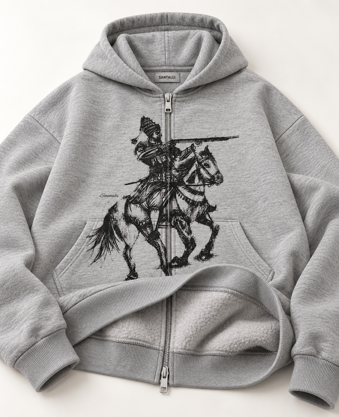 SHOOTER OVERSIZED ZIPPER BOXY HOODIE