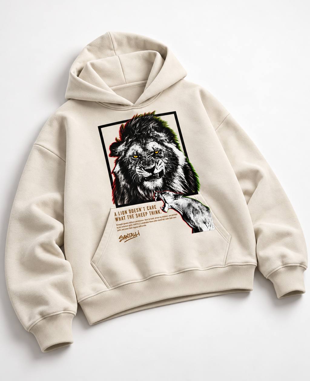 DOESN'T CARE OVERSIZED BOXY HOODIE