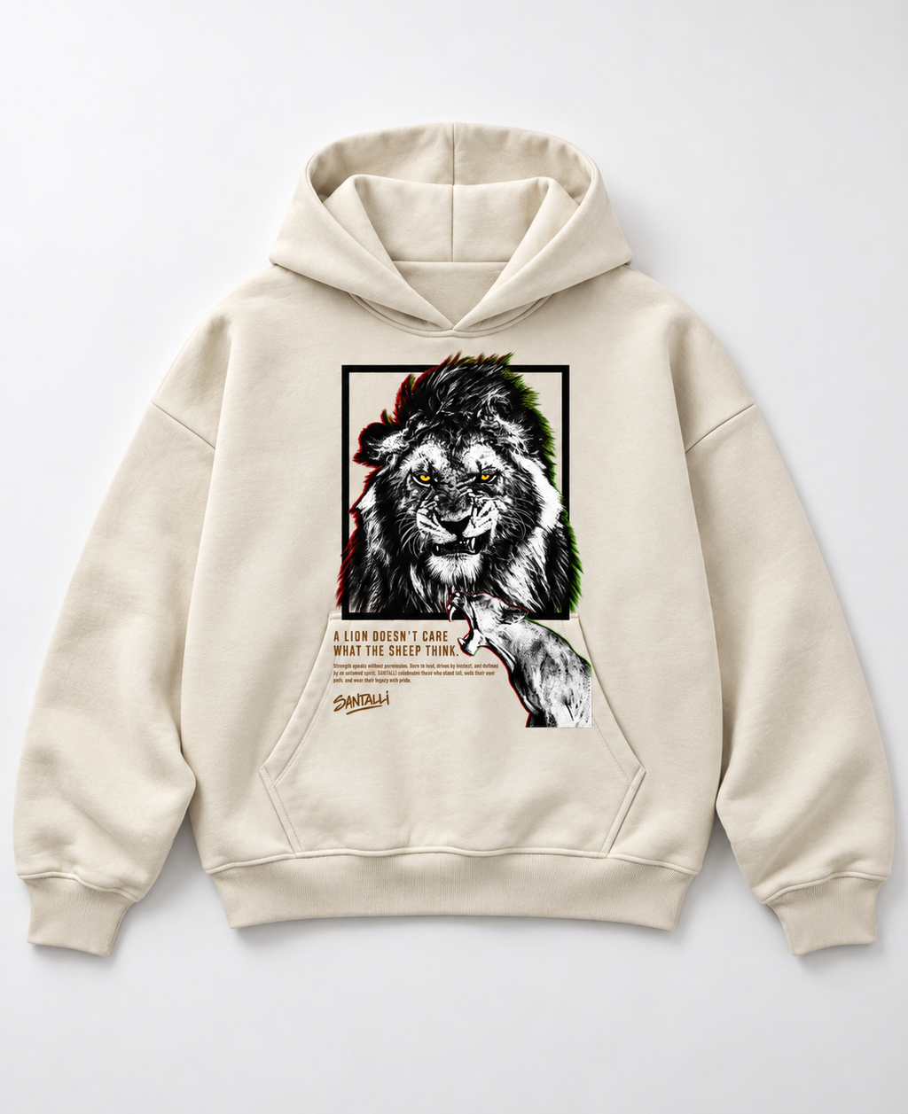 DOESN'T CARE OVERSIZED BOXY HOODIE