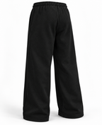 BLACK BAGGY FIT TRACK PANT