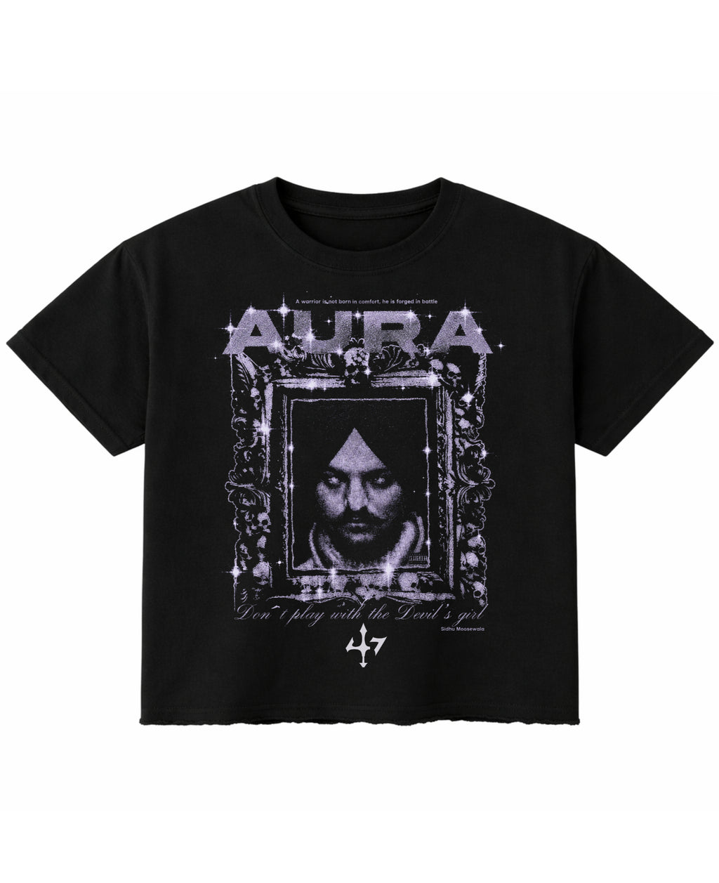 Black Boxy Fit T-shirt Front Design