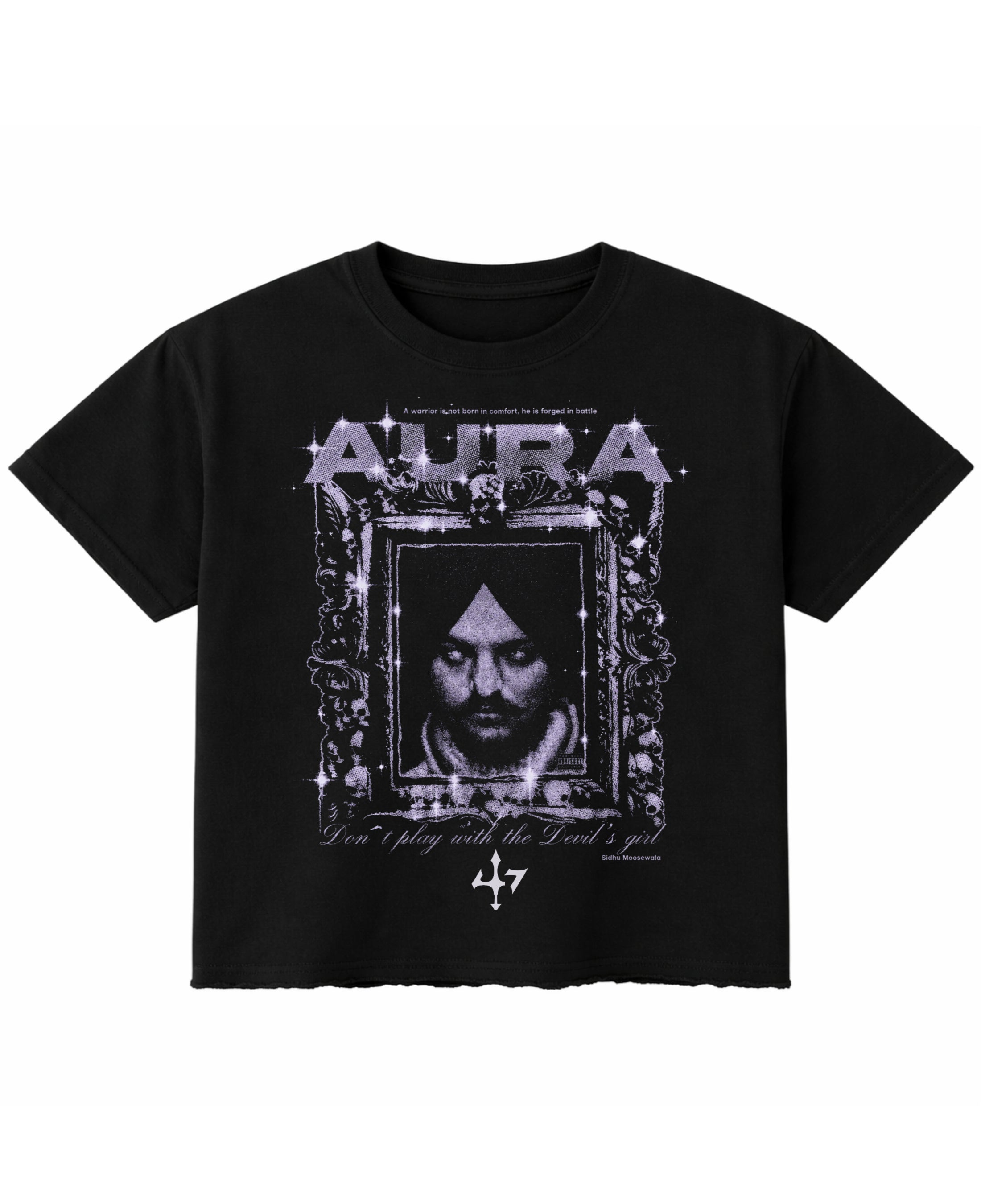 Black Boxy Fit T-shirt Front Design