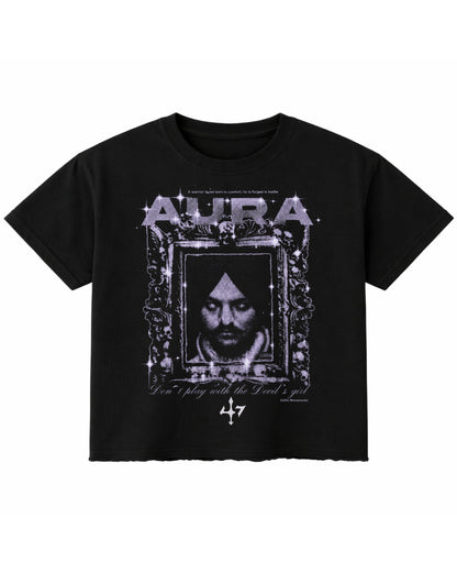 Black Boxy Fit T-shirt Front Design