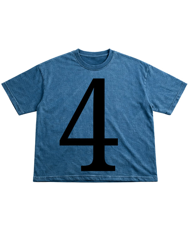 Denim Wash Boxy Fit T-shirt Front Design