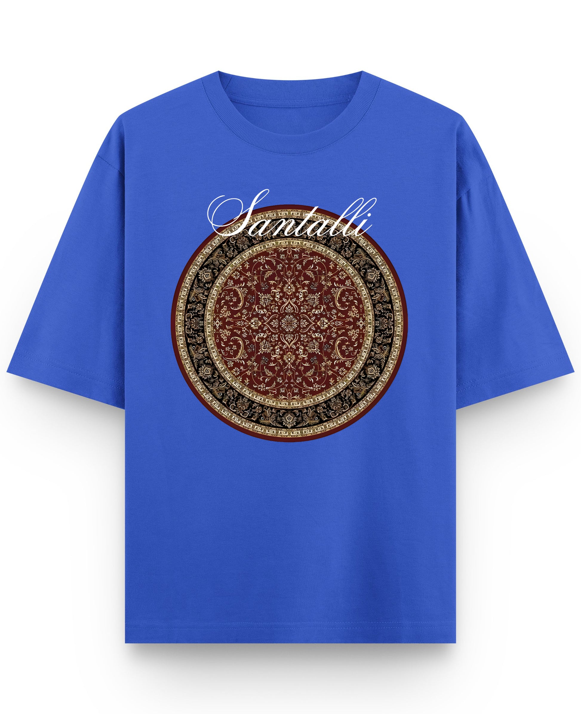 Royal Blue Oversized T-Shirt Front Design