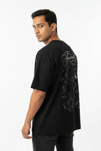Black Boxy Fit T-shirt Back Design